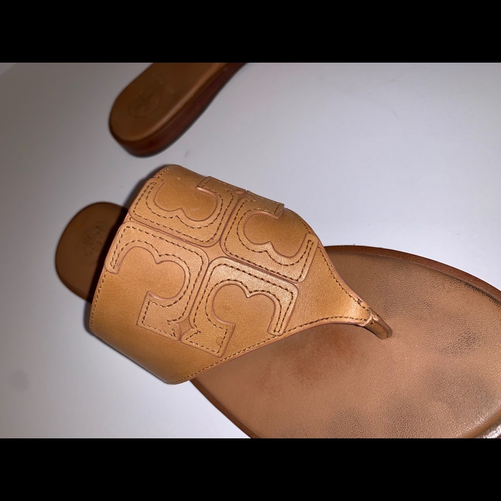 Tory Burch leather flip flop sandals